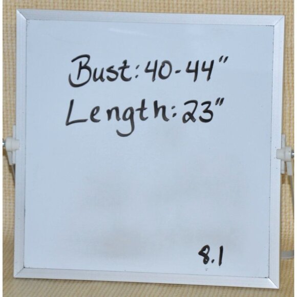 Melloday White 3/4 Sleeve High Neckline Blouse M Grid Window Pane Pattern Career - Picture 10 of 10